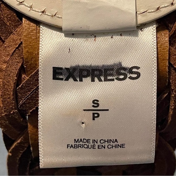 Express Women’s Woven Brown and Cream Belt-Small - EUC main image 6